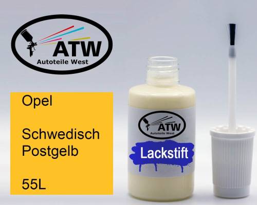 Opel, Schwedisch Postgelb, 55L: 20ml Lackstift, von ATW Autoteile West.